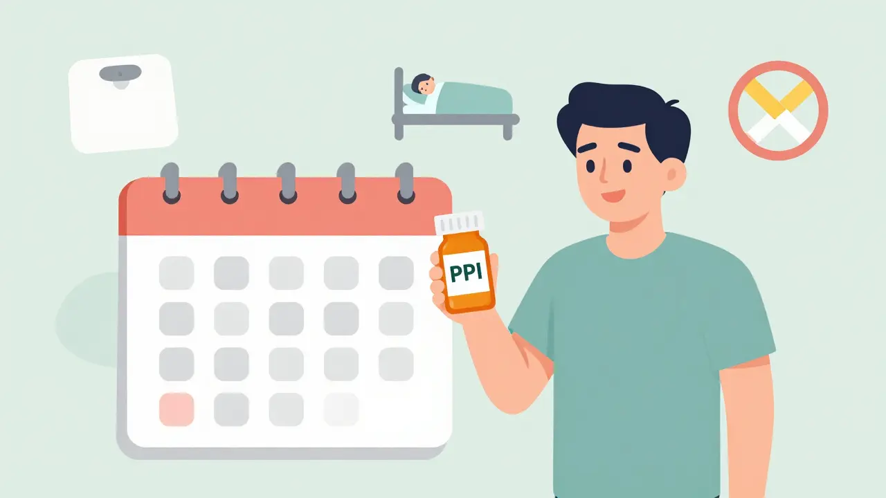 Patient managing Barrett's with medication, diet, and regular checkups