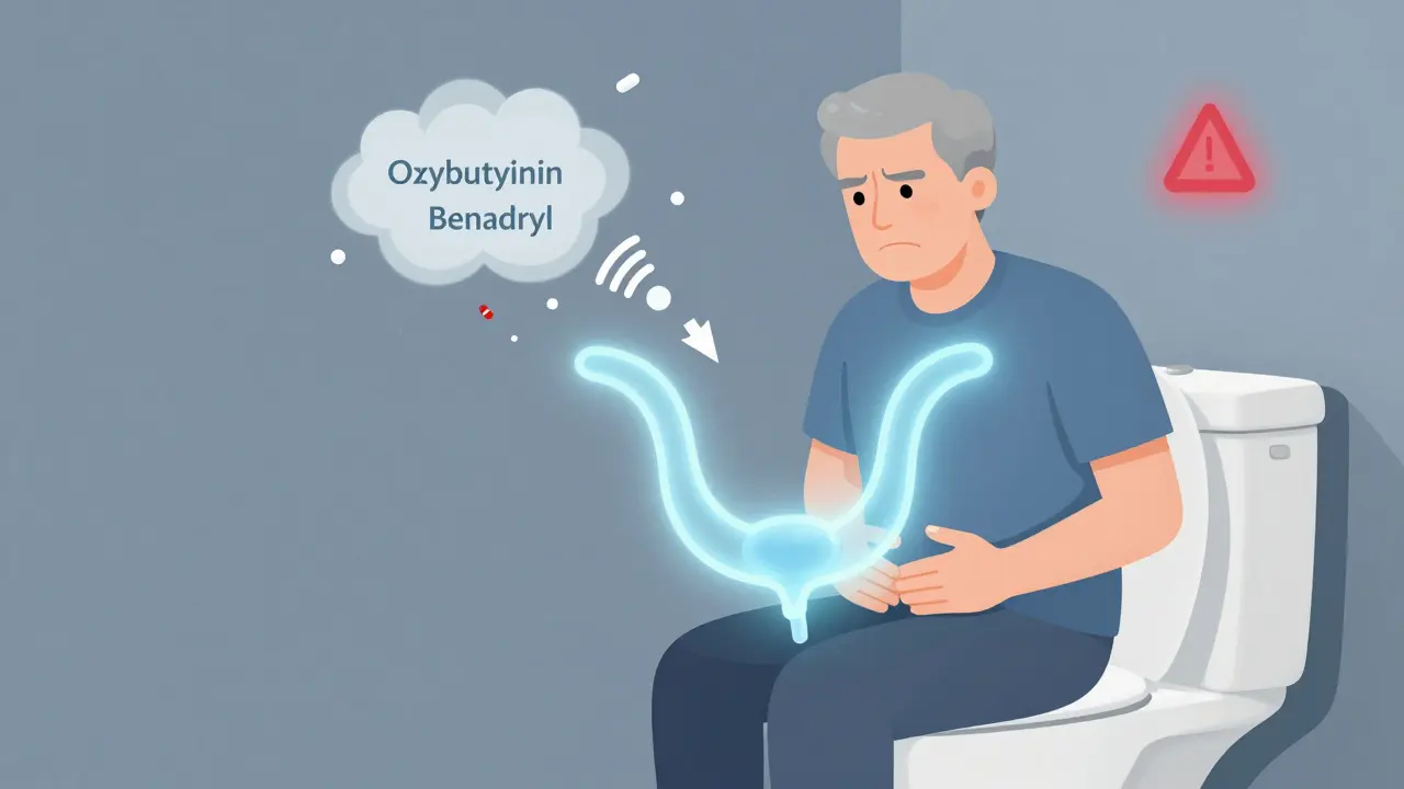 Urinary Retention from Medications: How Anticholinergics Can Stop You from Peeing